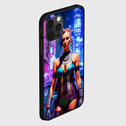 Чехол для iPhone 12 Pro Max Cyberpunk 2077 - neural network, цвет: 3D-черный — фото 2