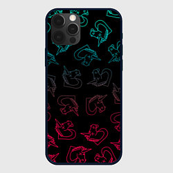 Чехол для iPhone 12 Pro Max Neon Unicorn, цвет: 3D-черный