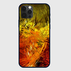 Чехол для iPhone 12 Pro Max Крисстализация пламени, цвет: 3D-черный