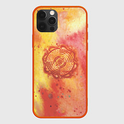 Чехол для iPhone 12 Pro Max Мандала силы, красная, огонь, цвет: 3D-красный