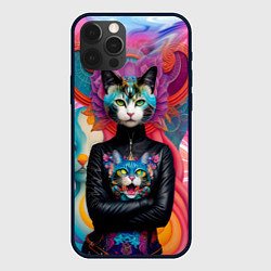 Чехол для iPhone 12 Pro Max Молодая модница - нейросеть, цвет: 3D-черный
