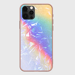 Чехол для iPhone 12 Pro Max Голография и пленка - текстура, цвет: 3D-светло-розовый