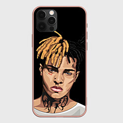 Чехол для iPhone 12 Pro Max XXXTentacion art, цвет: 3D-светло-розовый