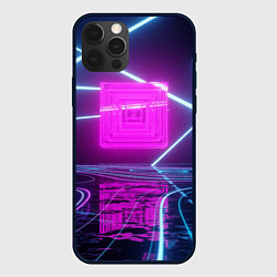 Чехол для iPhone 12 Pro Max Неоновое окно, цвет: 3D-черный
