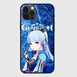 Чехол для iPhone 12 Pro Max Аяка на фоне расколотого льда, цвет: 3D-черный