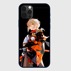 Чехол для iPhone 12 Pro Max Казуха с мечом - Genshin Impact, цвет: 3D-черный