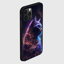 Чехол для iPhone 12 Pro Max Кошка в космосе туманность, цвет: 3D-черный — фото 2