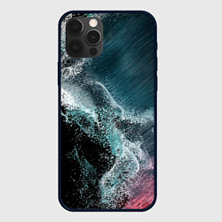 Чехол для iPhone 12 Pro Max Морские частицы, цвет: 3D-черный