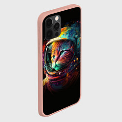 Чехол для iPhone 12 Pro Max Кот в скафандре, цвет: 3D-светло-розовый — фото 2