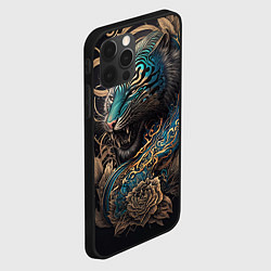 Чехол для iPhone 12 Pro Max Тигр Irezumi, цвет: 3D-черный — фото 2