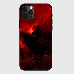 Чехол для iPhone 12 Pro Max Огненный туманный космос, цвет: 3D-черный