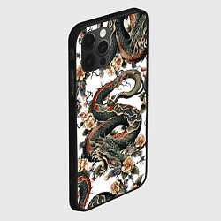 Чехол для iPhone 12 Pro Max Тату японский дракон, цвет: 3D-черный — фото 2
