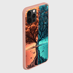 Чехол для iPhone 12 Pro Max Таинственное дерево в озере, цвет: 3D-светло-розовый — фото 2