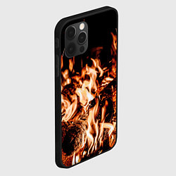 Чехол для iPhone 12 Pro Max Огонь-пламя, цвет: 3D-черный — фото 2