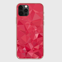 Чехол для iPhone 12 Pro Max Блеск геометрии, цвет: 3D-светло-розовый