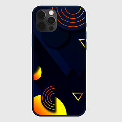 Чехол для iPhone 12 Pro Max Игровая геометрия, цвет: 3D-черный