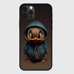 Чехол для iPhone 12 Pro Max Утёнок в капюшоне, цвет: 3D-черный
