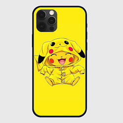 Чехол для iPhone 12 Pro Max Малыш Пикачу, цвет: 3D-черный