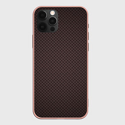 Чехол для iPhone 12 Pro Max Стильный и строгий ромбик, цвет: 3D-светло-розовый