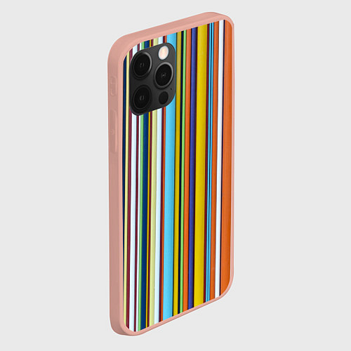Чехол iPhone 12 Pro Max Абстрактное множество разноцветных листов / 3D-Светло-розовый – фото 2