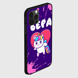 Чехол для iPhone 12 Pro Max Вера единорог с сердечком, цвет: 3D-черный — фото 2