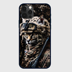 Чехол для iPhone 12 Pro Max Рысь солдат спецназа, цвет: 3D-черный