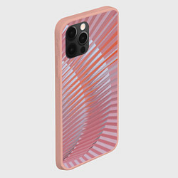 Чехол для iPhone 12 Pro Max Абстрактные розовые волнообразные линии, цвет: 3D-светло-розовый — фото 2