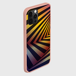 Чехол для iPhone 12 Pro Max Красочная объёмная спираль - авангард, цвет: 3D-светло-розовый — фото 2