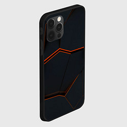 Чехол для iPhone 12 Pro Max Абстрактные разломы текстура, цвет: 3D-черный — фото 2