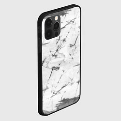Чехол для iPhone 12 Pro Max Серый трещины тай-дай, цвет: 3D-черный — фото 2