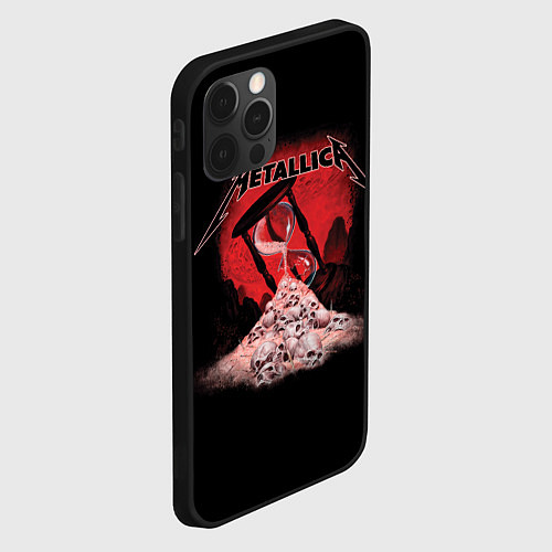 Чехол iPhone 12 Pro Max Metallica - время / 3D-Черный – фото 2