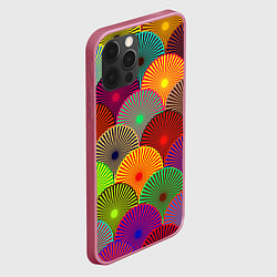 Чехол для iPhone 12 Pro Max Multicolored circles, цвет: 3D-малиновый — фото 2