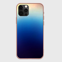 Чехол для iPhone 12 Pro Max Blue gradient colors, цвет: 3D-светло-розовый