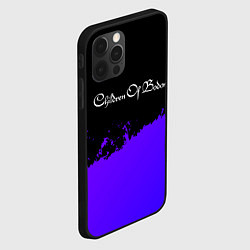 Чехол для iPhone 12 Pro Max Children of Bodom purple grunge, цвет: 3D-черный — фото 2