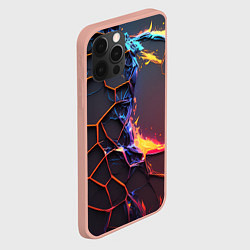 Чехол для iPhone 12 Pro Max Подорванные неоновые плиты, цвет: 3D-светло-розовый — фото 2