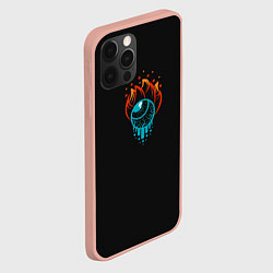 Чехол для iPhone 12 Pro Max Капля огня, цвет: 3D-светло-розовый — фото 2