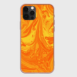 Чехол для iPhone 12 Pro Max Солнечный флюид арт, цвет: 3D-светло-розовый