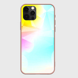 Чехол для iPhone 12 Pro Max Gradient colors geometry, цвет: 3D-светло-розовый