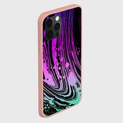 Чехол для iPhone 12 Pro Max Неоновые цвета брызги краски гранжевая текстура, цвет: 3D-светло-розовый — фото 2