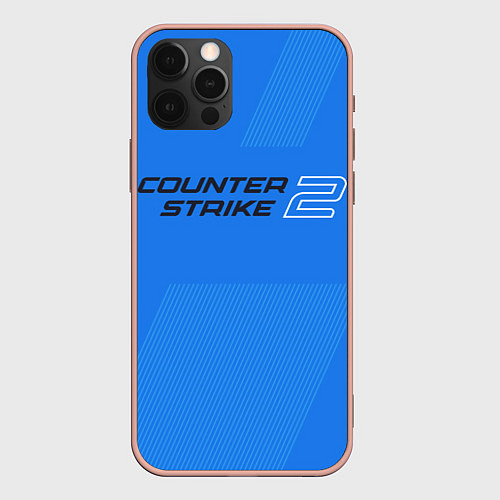 Чехол iPhone 12 Pro Max Counter Strike 2 с логотипом / 3D-Светло-розовый – фото 1