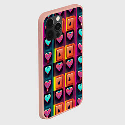 Чехол для iPhone 12 Pro Max Cyber love, цвет: 3D-светло-розовый — фото 2