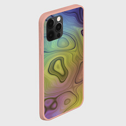 Чехол для iPhone 12 Pro Max Абстрактная жидкость, цвет: 3D-светло-розовый — фото 2