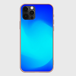 Чехол для iPhone 12 Pro Max Градиент синий, цвет: 3D-светло-розовый