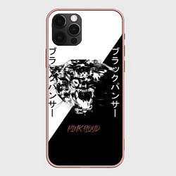 Чехол для iPhone 12 Pro Max Panther black, цвет: 3D-светло-розовый