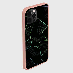 Чехол для iPhone 12 Pro Max Фрагменты, цвет: 3D-светло-розовый — фото 2