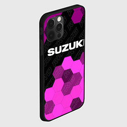 Чехол для iPhone 12 Pro Max Suzuki pro racing: символ сверху, цвет: 3D-черный — фото 2