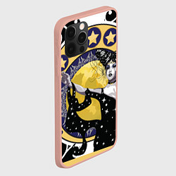 Чехол для iPhone 12 Pro Max Древняя богиня Никс и рамка в стиле модерн с луной, цвет: 3D-светло-розовый — фото 2