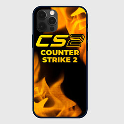 Чехол для iPhone 12 Pro Max Counter Strike 2 - gold gradient, цвет: 3D-черный