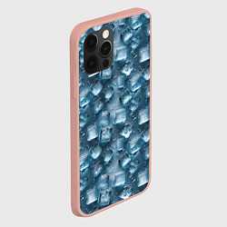 Чехол для iPhone 12 Pro Max Сочная текстура из ледяных кубиков, цвет: 3D-светло-розовый — фото 2