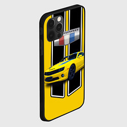 Чехол для iPhone 12 Pro Max Мощный маслкар Chevrolet Camaro 2010 года, цвет: 3D-черный — фото 2